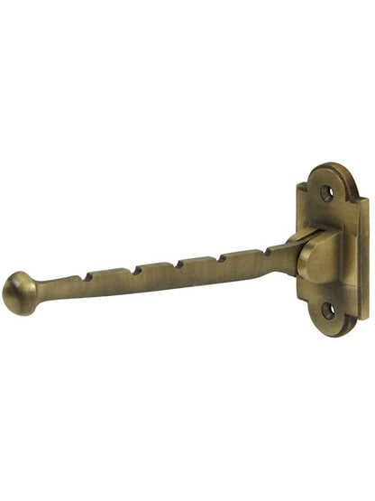 7 inch Valet Hook in Antique Brass.